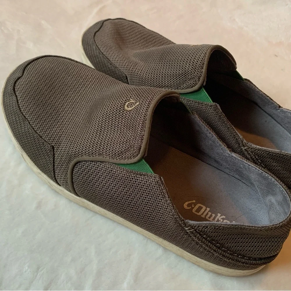 Olukai Men's Brown Slip-On Shoes Size 12 - Picture 3 of 11